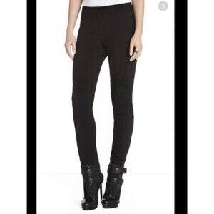 BCBGMAXAZRIA Black Paxton Moto Pants M zipper details